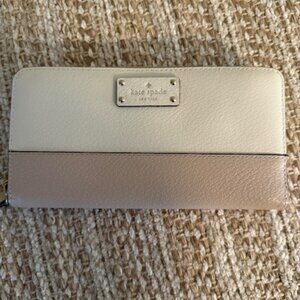 Kate Spade New York Leather Long Zip Around Wallet Colorblock Excellent Cond